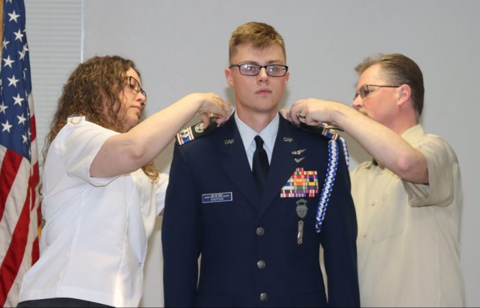 Cadet Colonel Noah Shepson receives Civil Air Patrol highest cadet honor