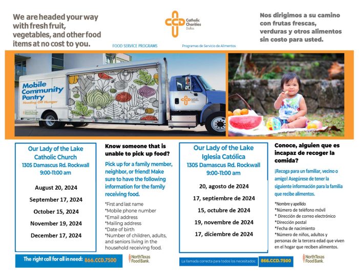 Mobile Food Pantry scheduled to visit Rockwall on Tuesday, August 20