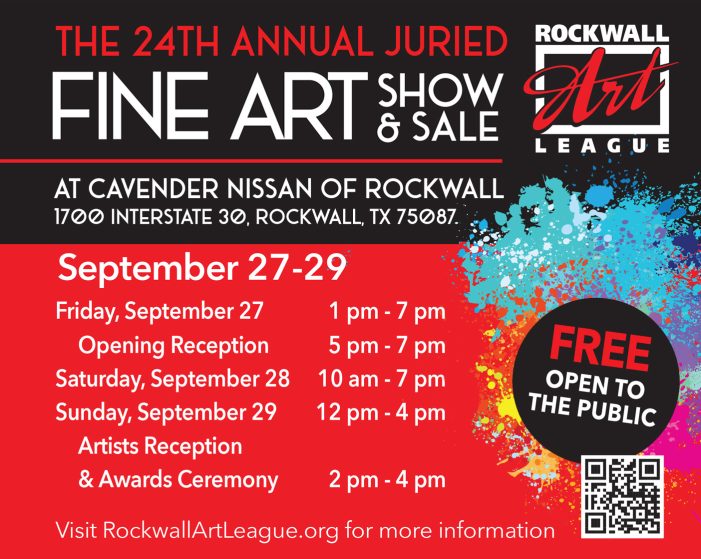 24th Annual Fine Art Show & Sale comes to Rockwall next week