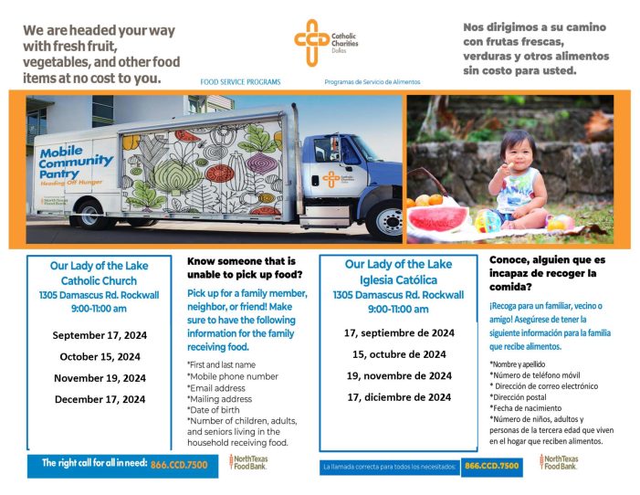 Mobile Food Pantry to arrive in Rockwall on Tuesday, September 17