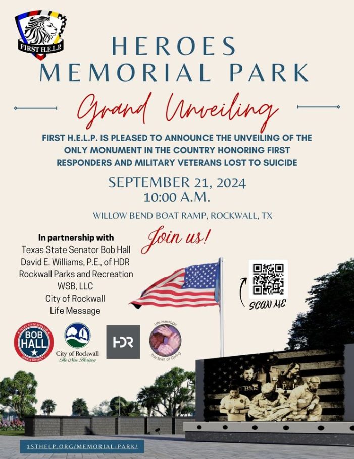 Rockwall to house Memorial Park honoring first responders, veterans