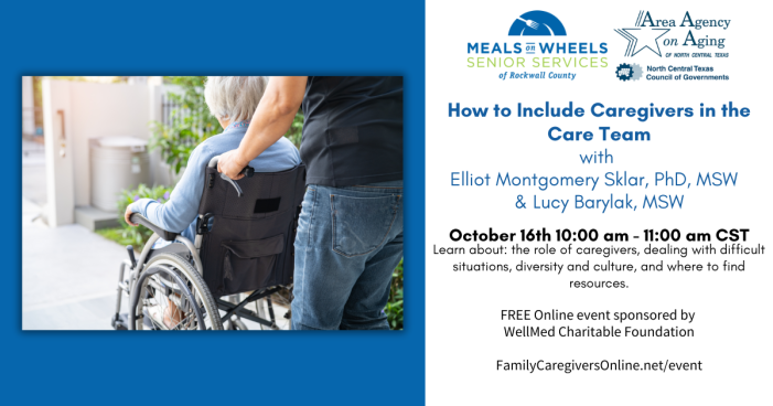 How to include Caregivers in the Care Team: online event for family members and professionals