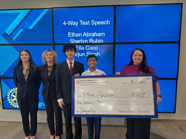 Rockwall High School students compete in Rotary 4 Way Speech Contest