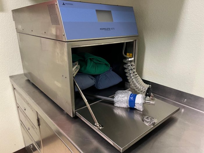 Generous donors help ensure safe care: Wylie’s In-Sync Exotics receives a new gas sterilizer for medical equipment