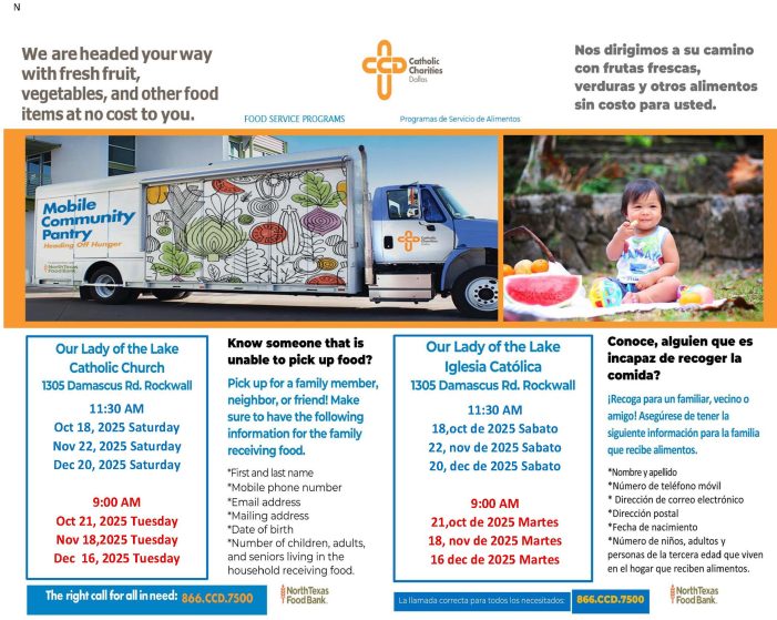 Mobile Food Pantry rolls into Rockwall with fresh food and pantry items