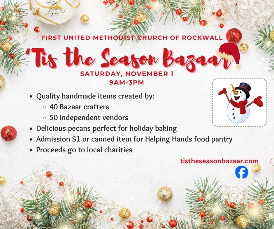 Kick off the holidays this Saturday at the 51st Annual “Tis the Season Bazaar