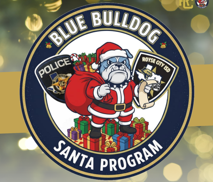 Royse City ISD and Police Department launch “Blue Bulldog Santa” to brighten holidays for local families