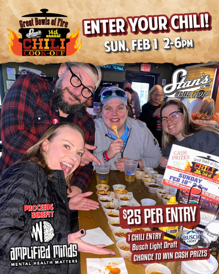 Great Bowls of Fire – Stan’s 14th Annual Chili Cook-Off
