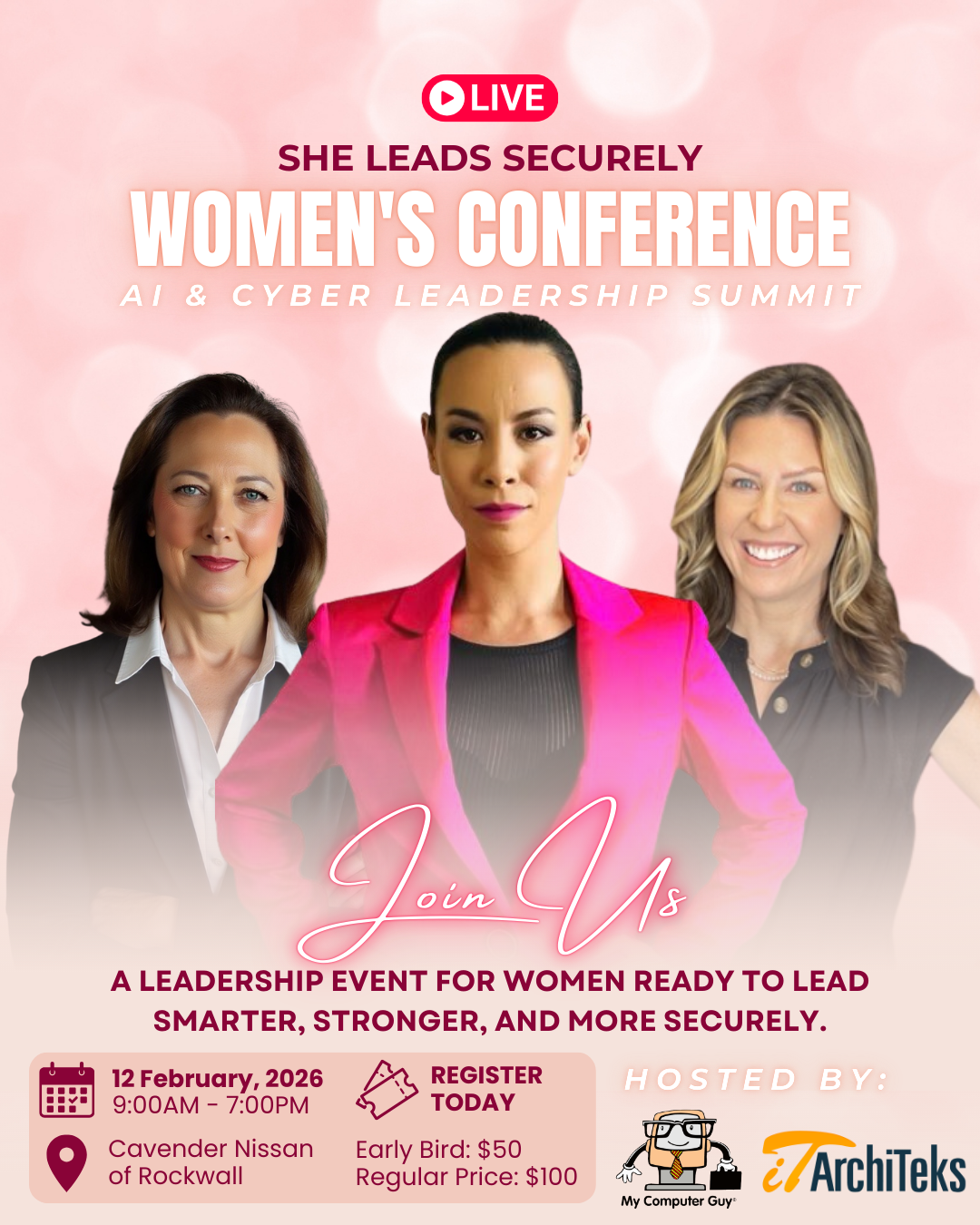 She Leads Securely: AI & Cyber Leadership Summit coming to Rockwall on February 12