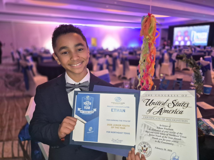 Boys & Girls Clubs of Northeast Texas Announces Junior Youth of the Year Winner