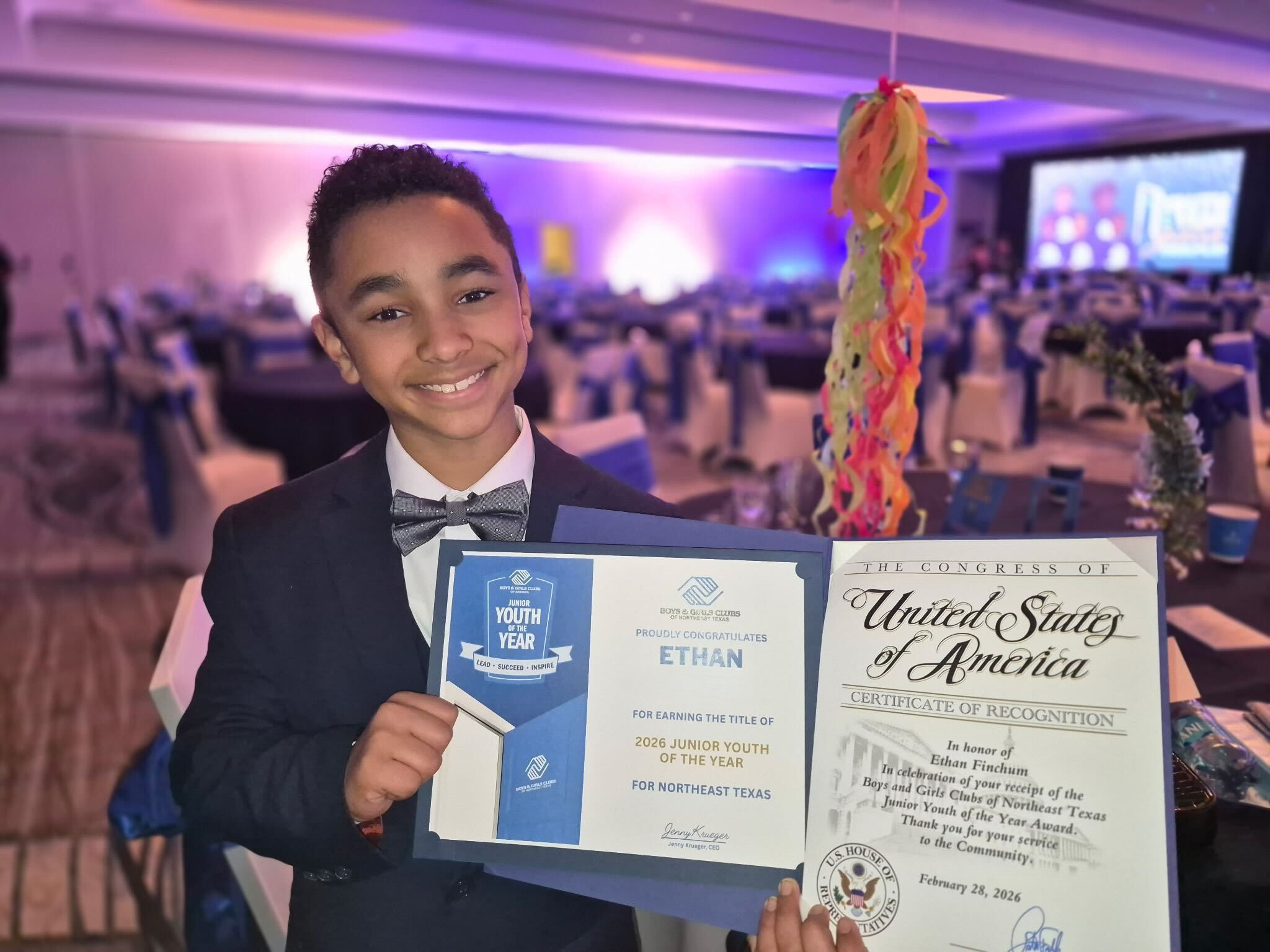 Boys & Girls Clubs of Northeast Texas Announces Junior Youth of the Year Winner