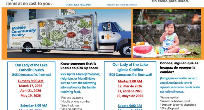 Mobile Food Pantry returns to Rockwall next week