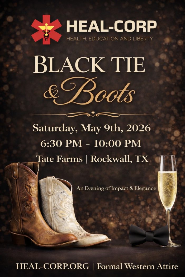 Heal-Corp Black Tie & Boots May 9 at Tate Farms