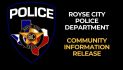 Royse City Police Department Respond to Panic Alarm and Lockdown at Ouida Baley Middle School