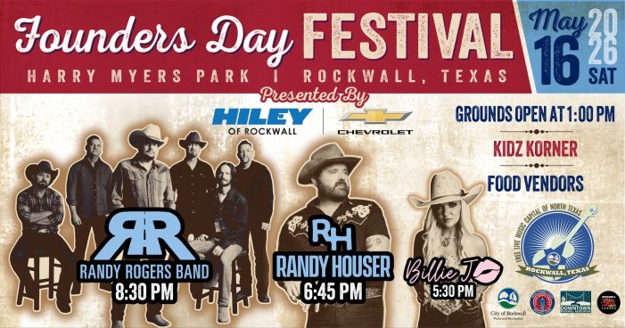 Rockwall Founders Day Festival Returns May 16 with Full Day of Activities and Live Performances by Randy Rogers Band, Randy Houser and Billie Jo Jones