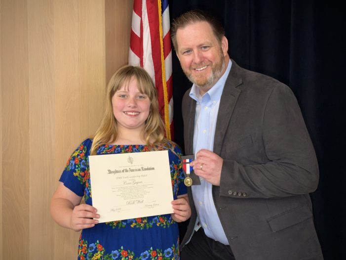 Local Student Cora Guynes Honored with DAR Youth Leadership Award