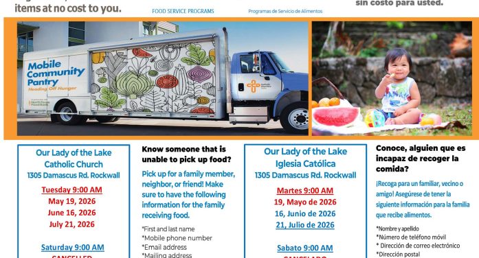 Mobile Community Pantry Returns to Rockwall May 19; Updated Schedule Released Through July