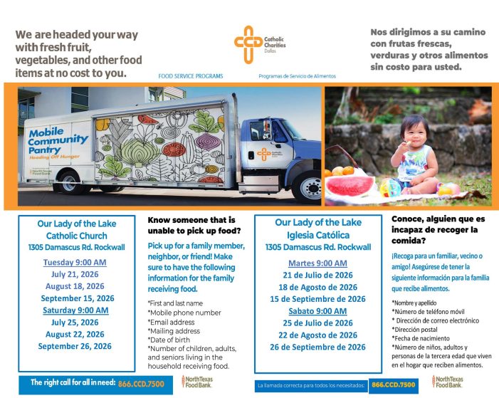 Mobile Food Pantry July-September Distribution Dates