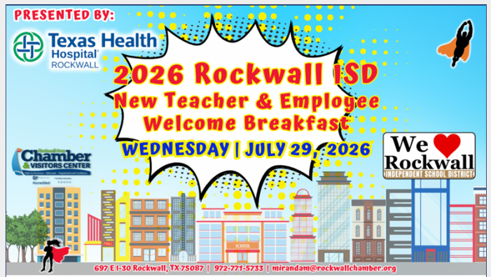 Rockwall ISD New Employee & Teacher Breakfast set for July 29
