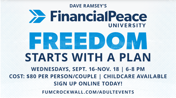 First United Methodist Church Rockwall to host Financial Peace University Class