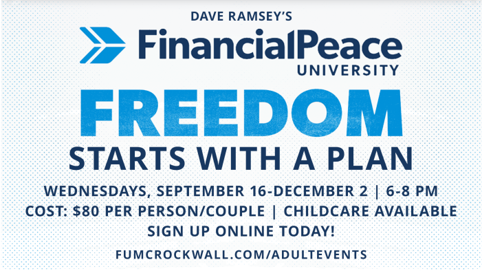 First United Methodist Church Rockwall to host Financial Peace University Class