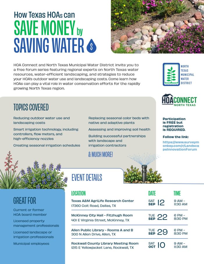 Landscape Innovations Forum: How Texas HOAs Can Save Money by Saving Water