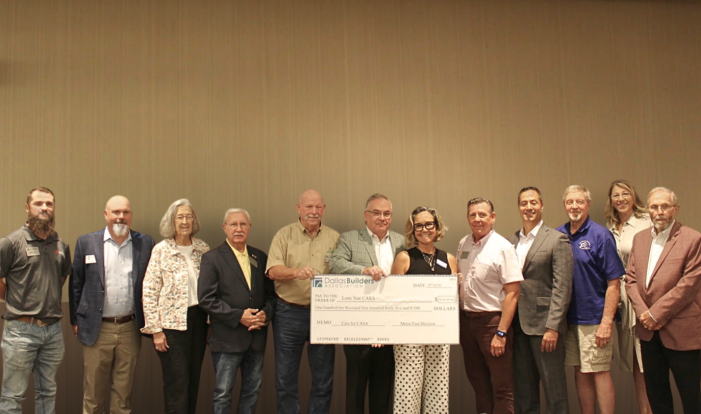 Dallas Builders Association Metro East Division Presents Donation to Lone Star CASA Through 21st Annual Cars for CASA