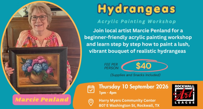 Rockwall Art League to host  hydrangea painting workshop Sept. 10