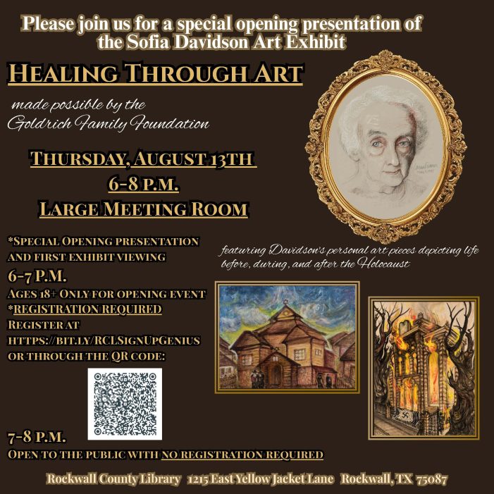 Rockwall Library to Host Holocaust Survivor Art Exhibit