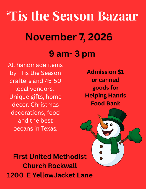 FUMC ‘Tis the Season Bazaar returns Nov. 7