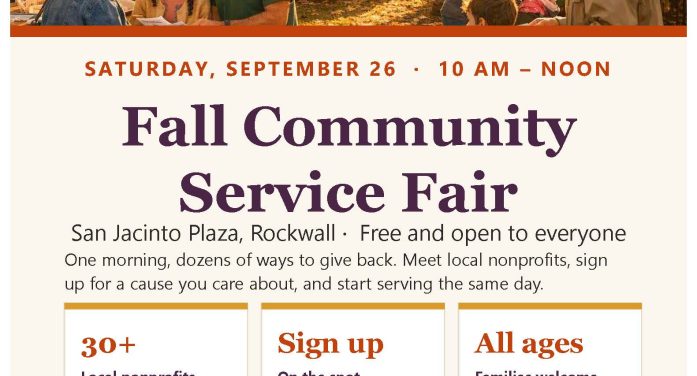 Rockwall Fall Community Service Fair Offers One-Stop Connection to Local Volunteer Opportunities