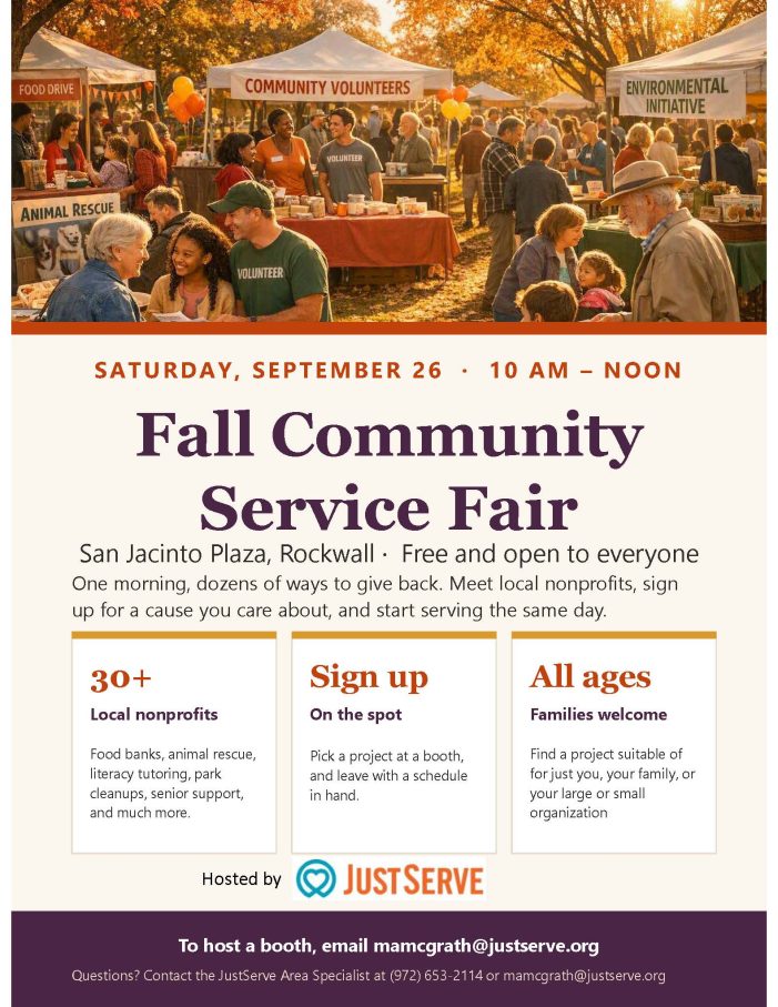Rockwall Fall Community Service Fair Offers One-Stop Connection to Local Volunteer Opportunities