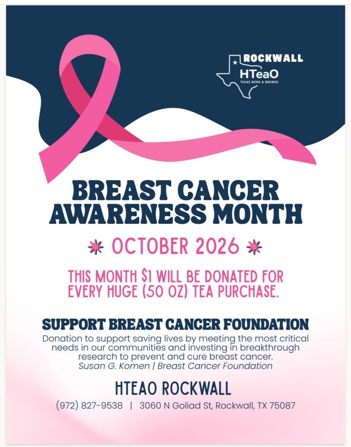 HTeaO Rockwall to donate $1 for every Huge Tea sold in October