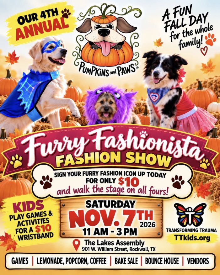 Pumpkins and Paws brings furry fashion and family fun to Rockwall Nov. 7
