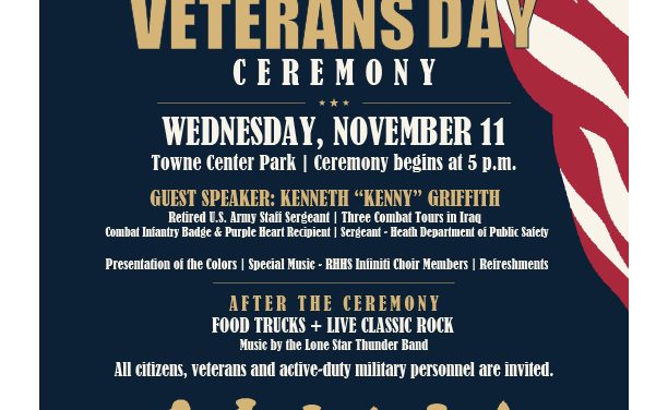 City of Heath to honor veterans with November 11 ceremony, music and community gathering