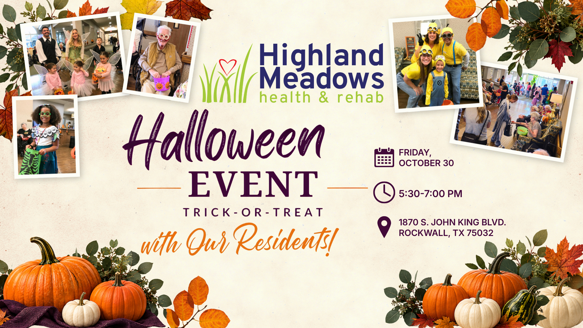 Highland Meadows Invites Community to Trick-or-Treat with Residents, Seeks Candy Donations
